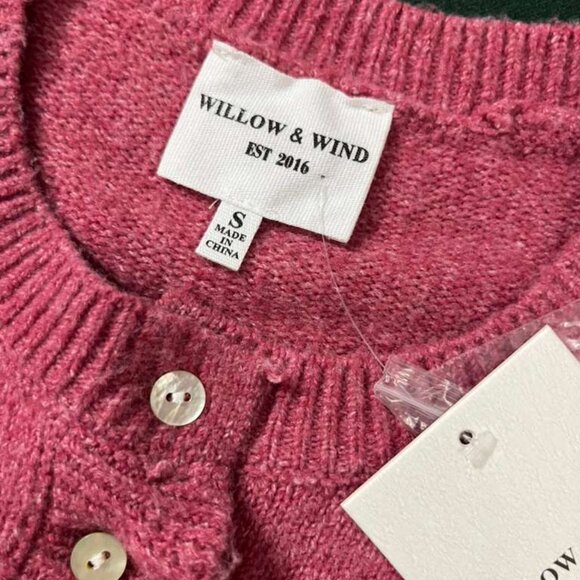 Willow and Wind EST. 2016 Pink Button-Up Sweater - Picture 5 of 6